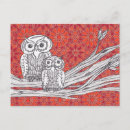 Buscar búhos del dibujo animado postales Pájaros