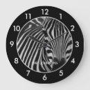 Buscar cebra blanco y negro relojes de pared Elegante