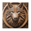 Buscar lobo azulejos Madera