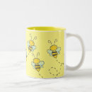 Buscar abeja del dibujo animado tazas Manosee la abeja