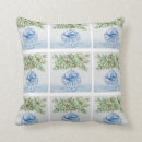 Buscar jengibre cojines Azul y blanco