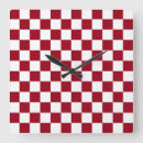 Buscar marrón oscuro relojes de pared Rojo