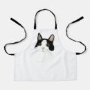 Buscar gato blanco y negro delantales Para niños