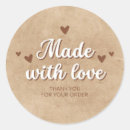 Buscar gracias por su orden pegatinas Hecho a mano