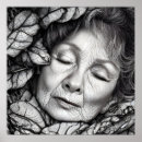 Buscar dormido arte Blanco y negro