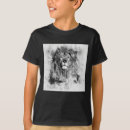 Buscar león blanco y negro camisetas Retrato