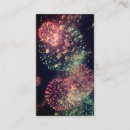 Buscar fuegos artificiales tarjetas de visita Festivo