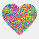Buscar corazón psicodélico pegatinas Colorido