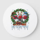 Buscar copas vino de relojes de pared Navidad