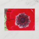 Buscar amapola roja tarjetas de visita Floral