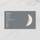 Buscar luna creciente tarjetas de visita Lunar