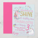 Buscar unicornio invitaciones de cumpleaños Cualquier niño