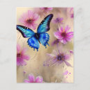 Buscar flores y mariposas postales Floral