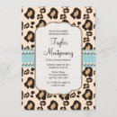 Buscar estampado leopardo azul invitaciones Estampado de animales