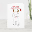 Buscar del caniche tarjetas de navidad Divertido