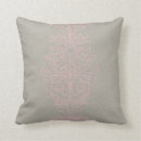 Buscar damasco gris cojines Rosa