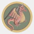 Buscar dragón de oro pegatinas Rojo