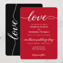 Buscar rojo y negro boda invitaciones Invitados