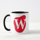 Buscar rojo de la m tazas Elegante
