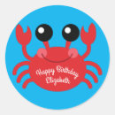 Buscar cangrejo lindo pegatinas Cumpleaños
