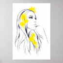 Buscar flores artísticas posters Amarillo