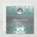 Buscar damasco azul y blanco invitaciones Fiesta