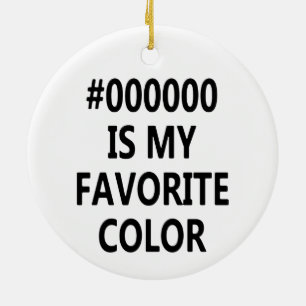 #000000 Es Mi Ornamento De Navidad De Color Favori