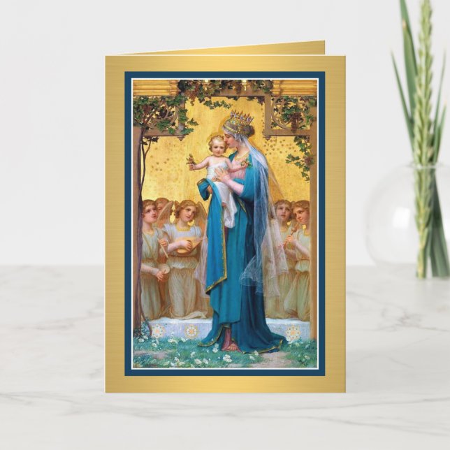 0026 Tarjeta de felicitación de la Virgen María co (Anverso)