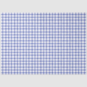 004 Papel de seda a cuadros azul índigo