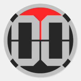 00 LvL Pegatina De 1,5 Pulgadas