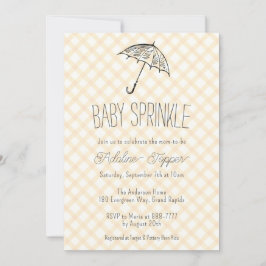 010 Sombrilla moderna Invitación de baby sprinkle