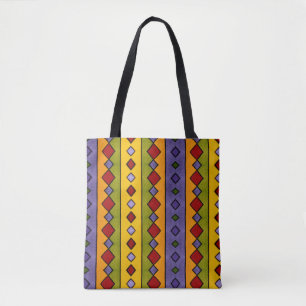 0124 - Patrón de diamantes - Bolsa Tote