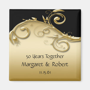 02 Oro y Negro 50 Aniversario  Imán