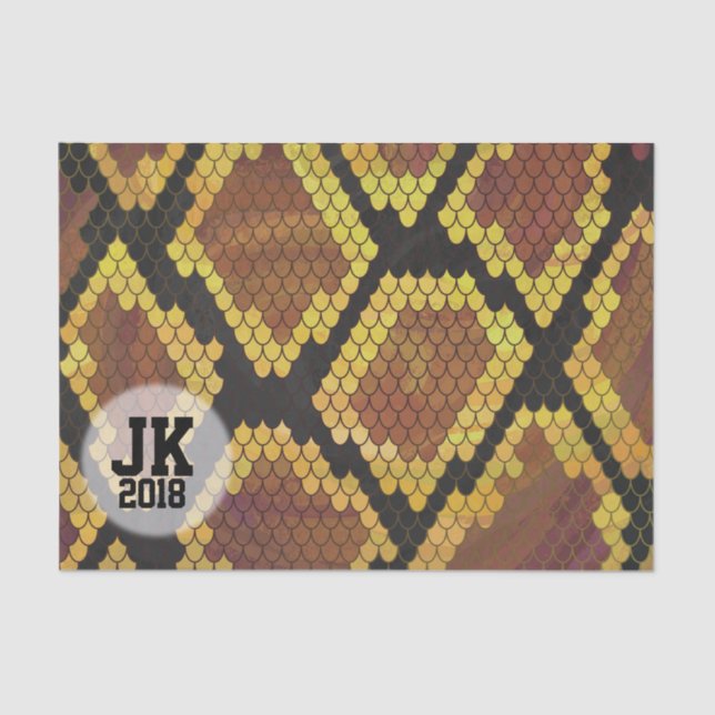 03 de 12 Papel de tono de patrón de serpiente (Anverso)