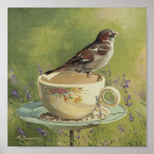 0470 Fiebre en la impresión de arte de té