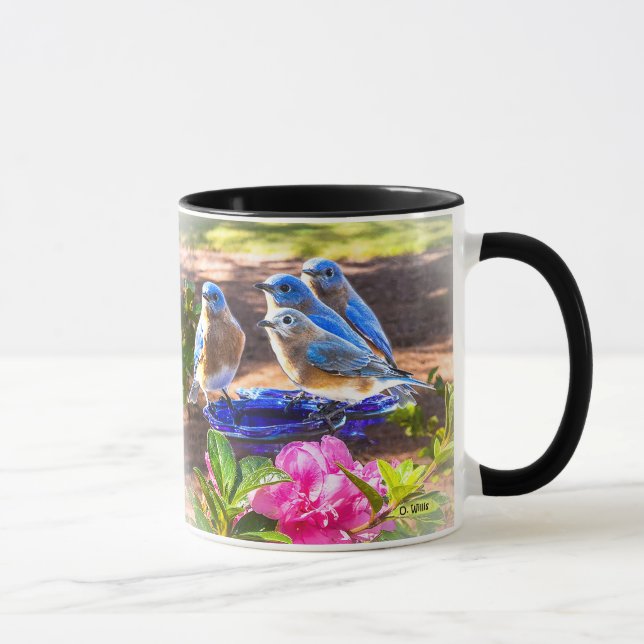 050 Bluebirds para siempre taza de la obra clásica (Derecha)