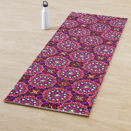 078 - Patrón rosa Mandala Yoga Mat