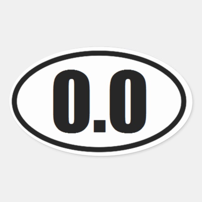 0,0 pegatinas ovales (Anverso)