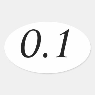 0,1 Pegatina ovalado