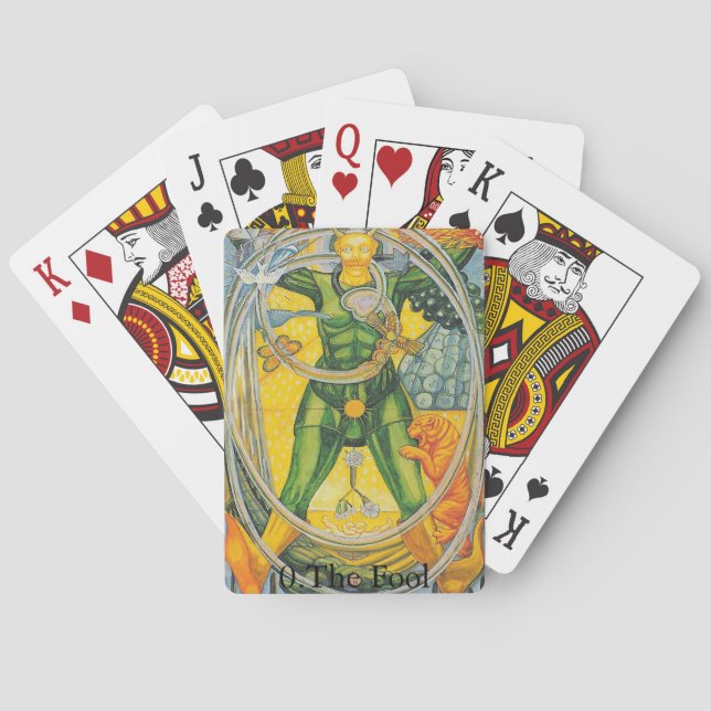 0. El tonto - Thoth Tarot - jugando cartas (Reverso)