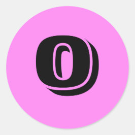 0 Pequeños Pegatinas de números violetas redondos