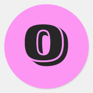 0 Pequeños Pegatinas de números violetas redondos