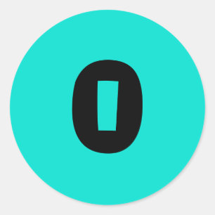 0 Pequeños Pegatinas turquesa redondos por Janz