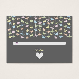 1000 Boda de grúas de papel colgante (gris)