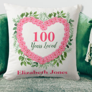 100.ª almohada de cumpleaños - Diseño con amor de