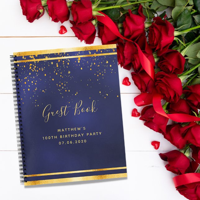 100.ª fiesta de cumpleaños 100 libro de oro azul o (Subido por el creador)