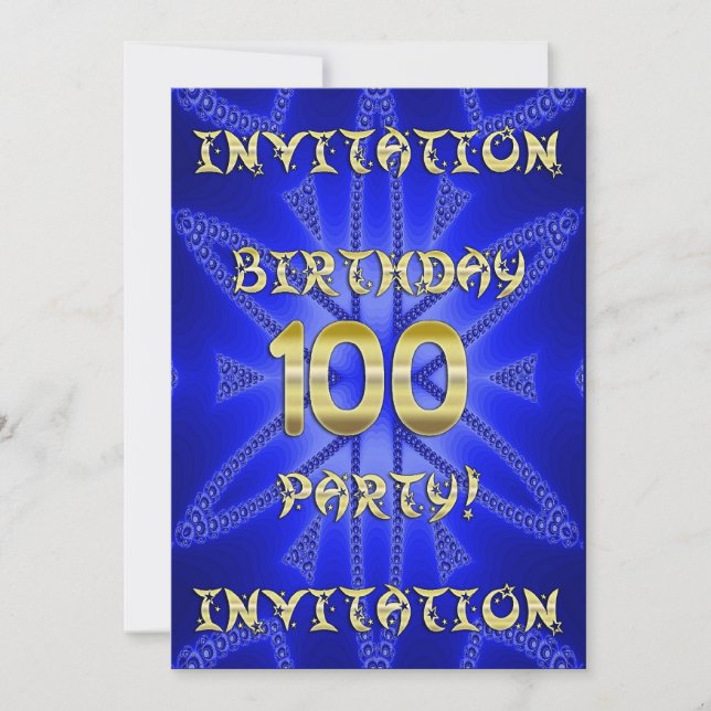 100.ª invitación a la fiesta de cumpleaños (Anverso)