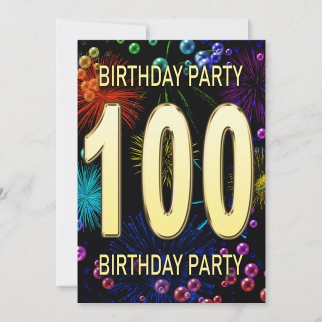 100.ª Invitación a la fiesta de cumpleaños (Anverso)