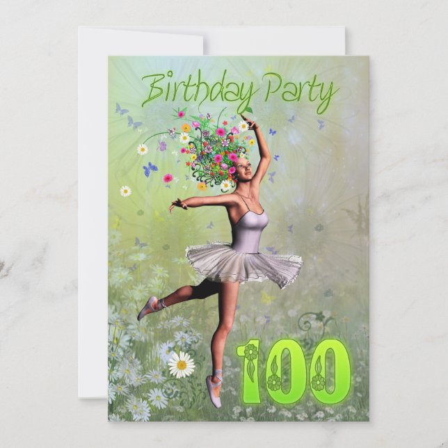 100.ª invitación a la fiesta de cumpleaños (Anverso)