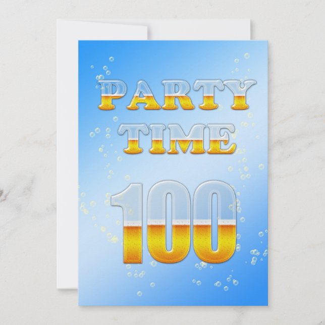 100.ª invitación a la fiesta de cumpleaños con cer (Anverso)